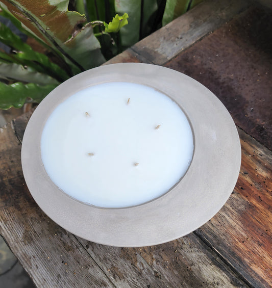 Irregular Egg Shaped Concrete Coconut-soy Candle