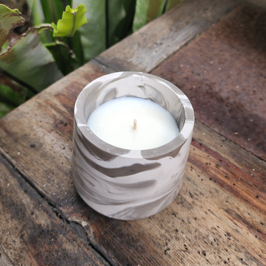 Handmade Tulip Concrete Coconut Soy Candle