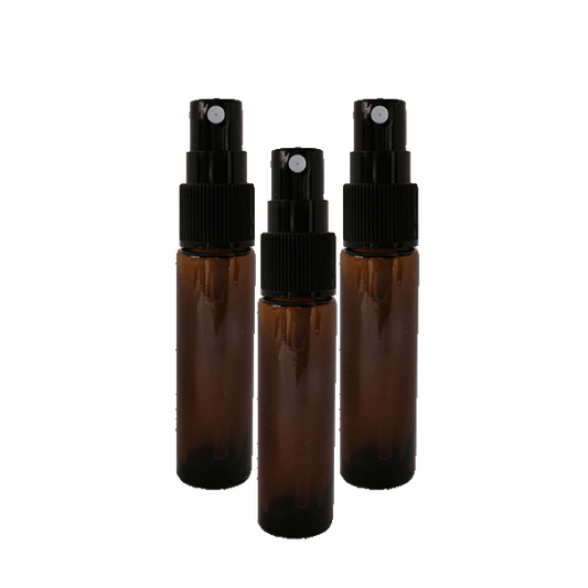 10ml Amber Glass Mist Spray Bottle - 3 Pack