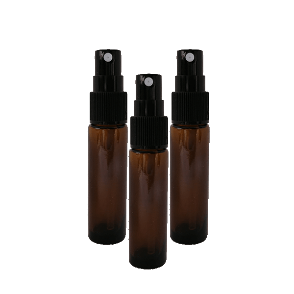 10ml Amber Glass Mist Spray Bottle - 3 Pack