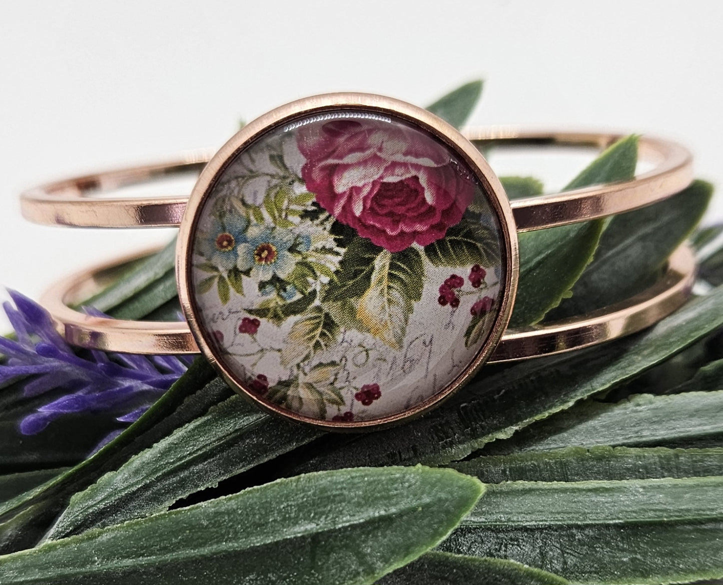 Rose Gold Plated Floral Bracelet