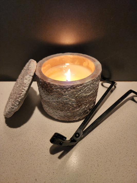 Boho Textured Concrete Coco/soy Candle