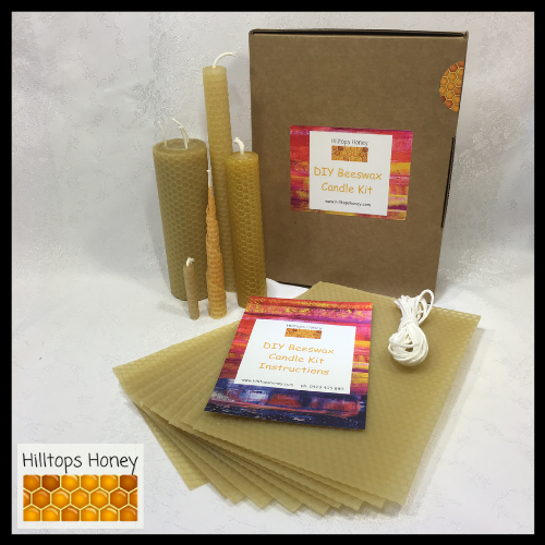 DIY Beeswax candle making kit, rolled beeswax candles