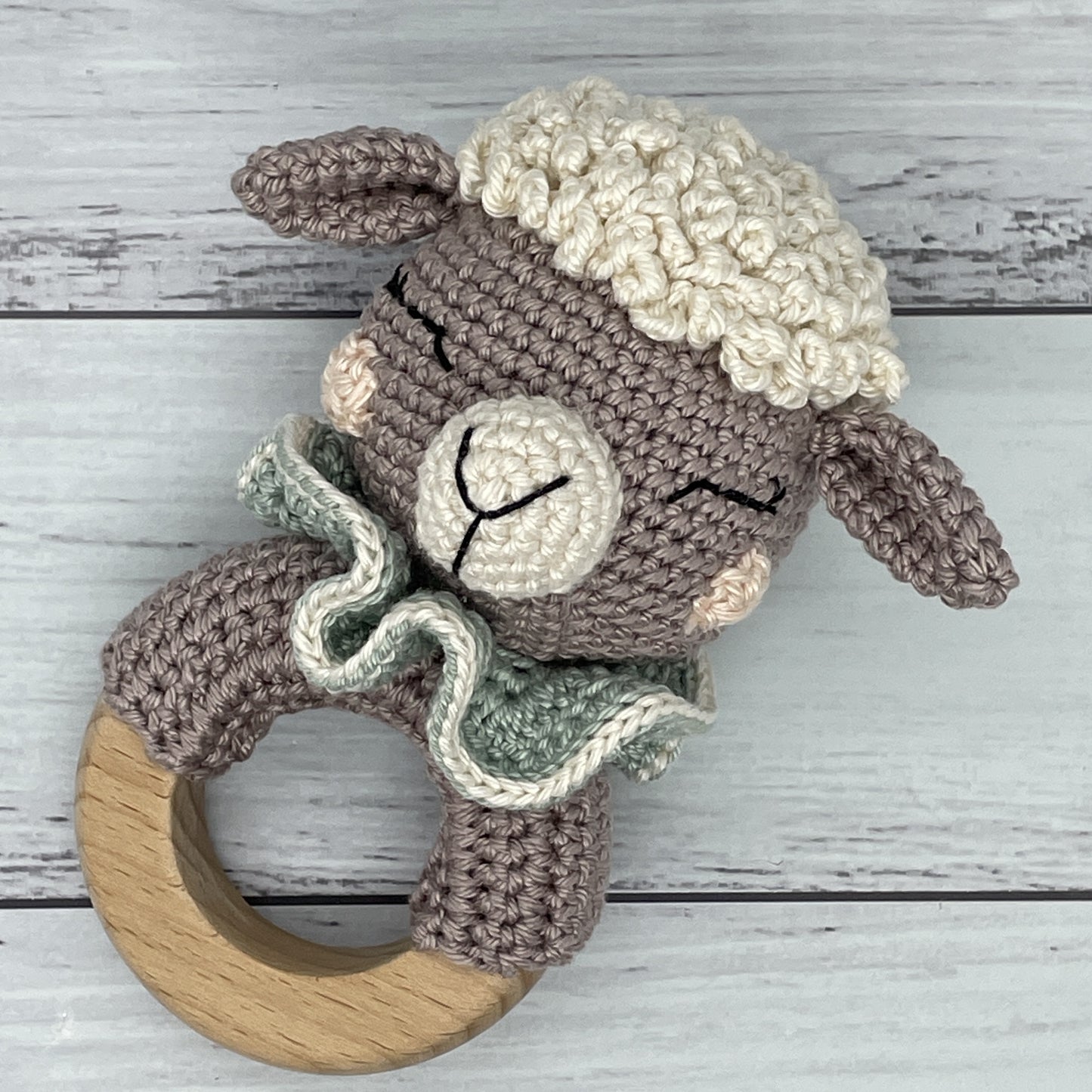 Baby Rattle - Morgan the Sleepy Sheep