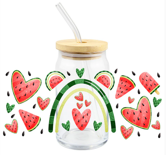 Libbey Glass Cup - Watmelons & Rainbows, pik