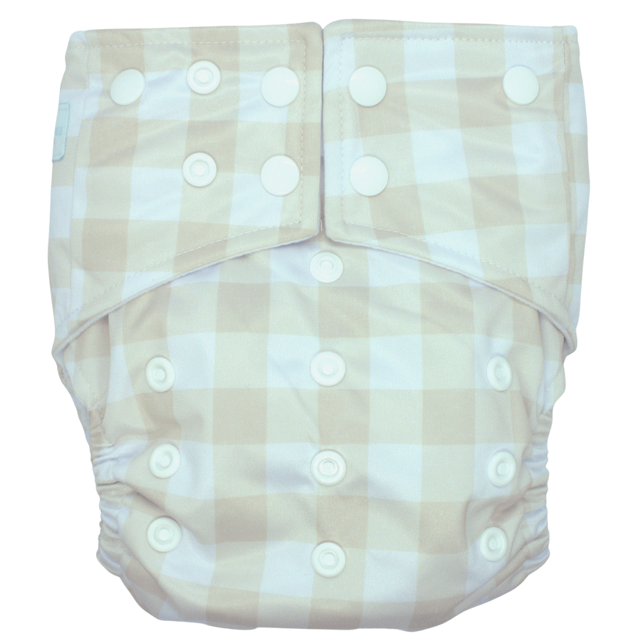 Gingham cloth nappy