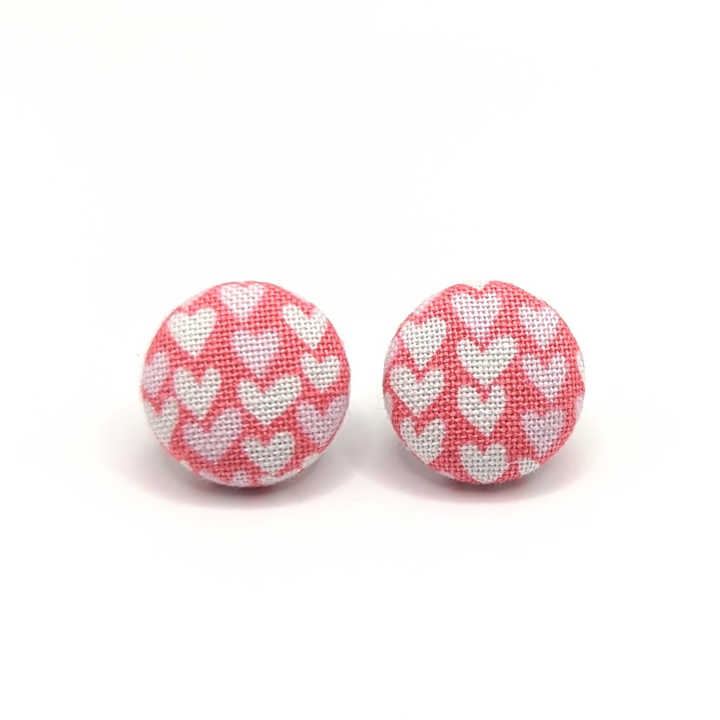 15mm Pink Heart Earrings